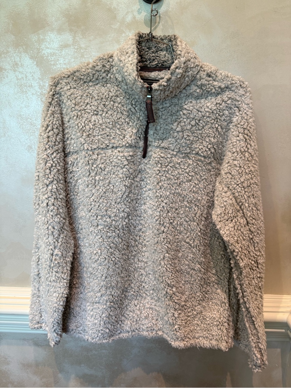 True Grit Men's Sherpa Zip-Up Sweater - Light Gray